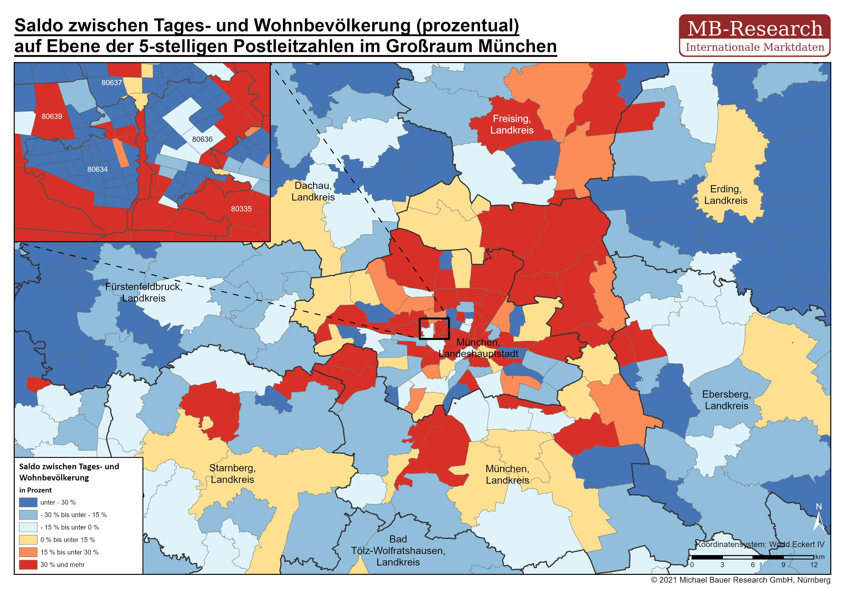 MB-Research Tagesbevölkerung im Großraum München